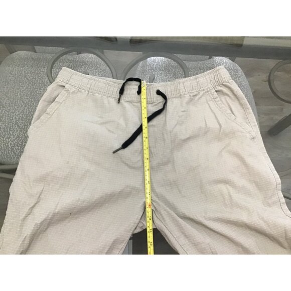 BROOKLYN LAUNDRY MENS KHAKI ELASTIC WAIST TAPPER LEG 98% COTTON SIZE LARGE - Picture 4 of 6